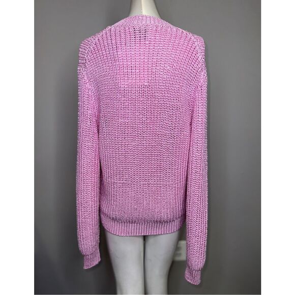 Isabel Marant Chunky Knit Crew Neck Yandra Pullover Sweater Pink US 6 $770 - Picture 9 of 11